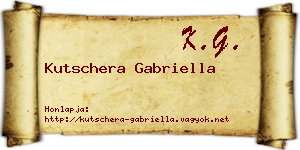 Kutschera Gabriella névjegykártya